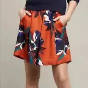 Anthropologie Maeve Floral Print print Skirt with Pockets